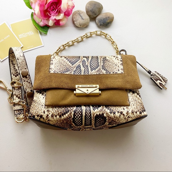 Michael Kors CECE LEATHER CHAIN SHOULDER BAG - Picture 8 of 11